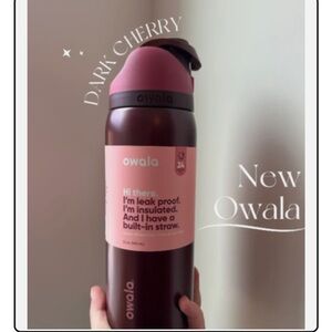 Black Cherry Owala FreeSip 32 oz Water Bottle Stainless Steel Cup Gifts NWT 2025